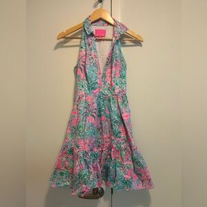 Lilly Pulitzer Pink and Blue Patterned Top